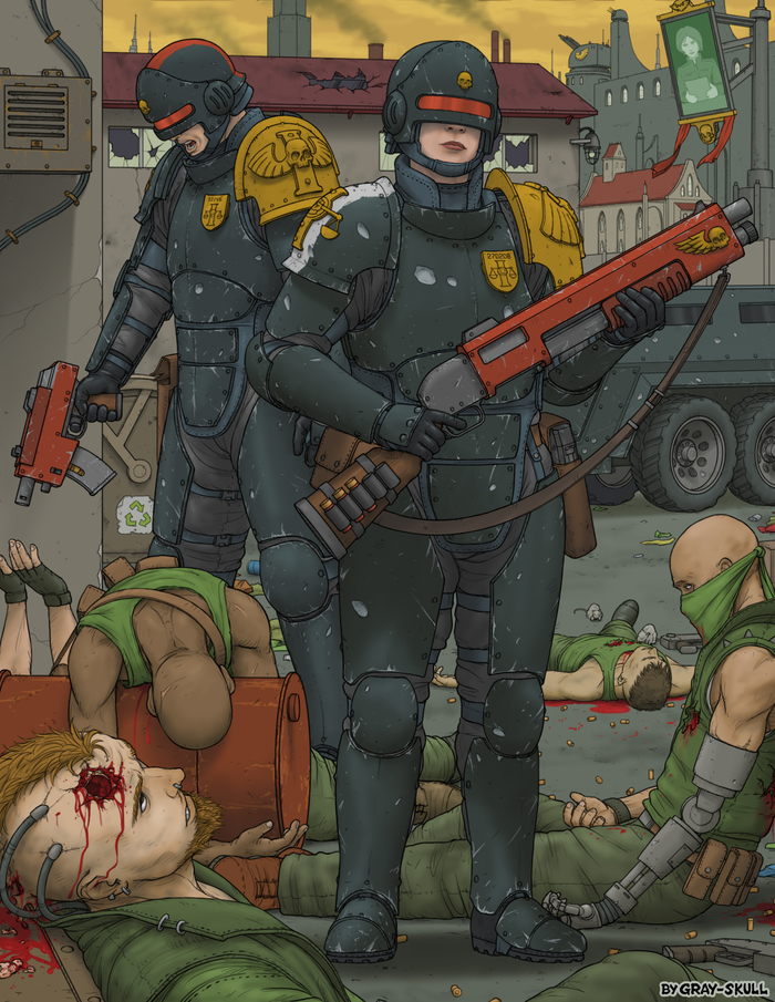 Adeptus Arbites (by Gray-Skull) Warhammer 40k, Warhammer, Wh Art, Gray-skull, Adeptus arbitres, , 