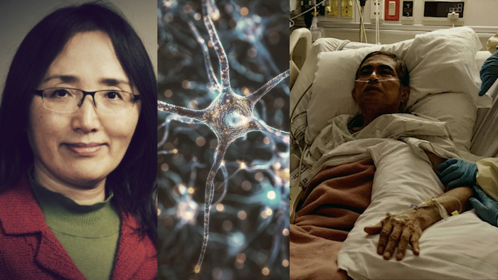 слева: Джимо Борджигин, справа: один из пациентов Сэма Парниа, другого ученого, занимающегося процессом умирания