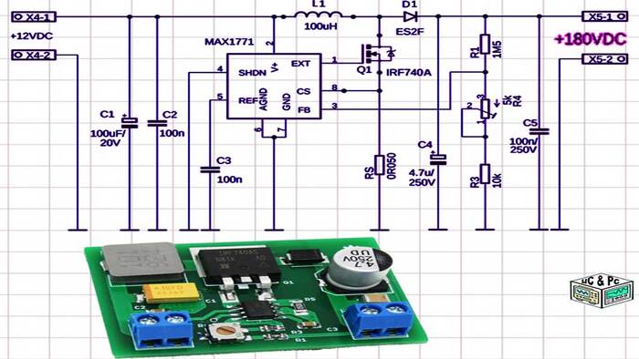   DC-DC  (150-250V)  MAX1771  IRF740 , , , ,  , , , ,  , YouTube, , 