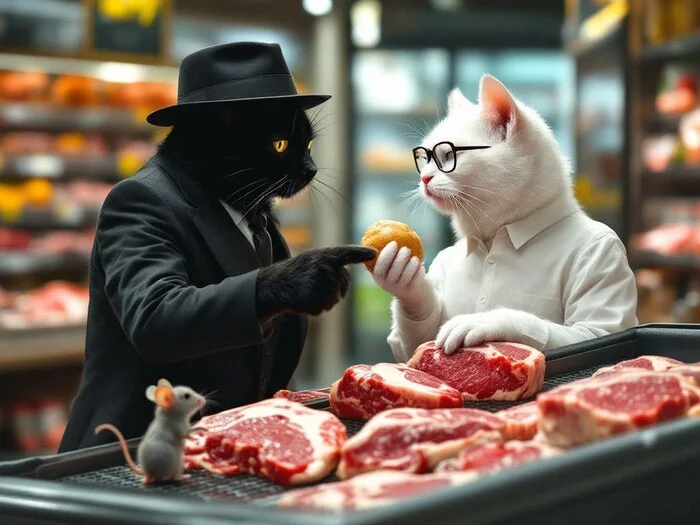 My cats according to ii - My, cat, Black cat, Small cats, Pets, Artificial Intelligence, Longpost