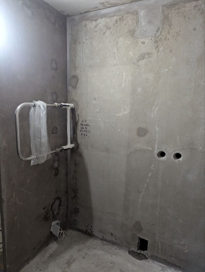 Стена с полотенцесушителем