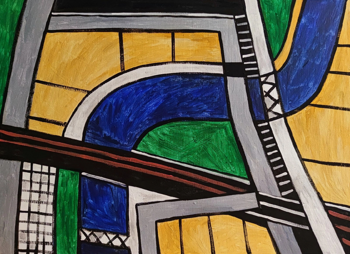 "Москва просыпается" х/а 55/75