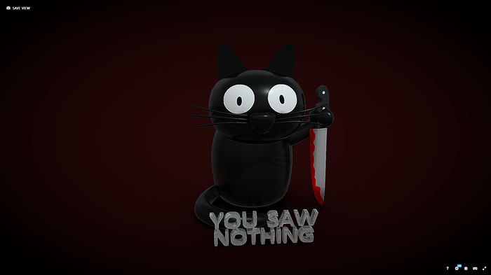 "You saw nothing" cat. 3D- 3D, 3D , , , Sketchfab, , , , 