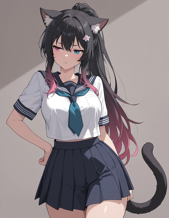      , Anime Art, , Stable Diffusion,  ,  , ,  , Animal Ears, ,  , Seifuku,  , ,   