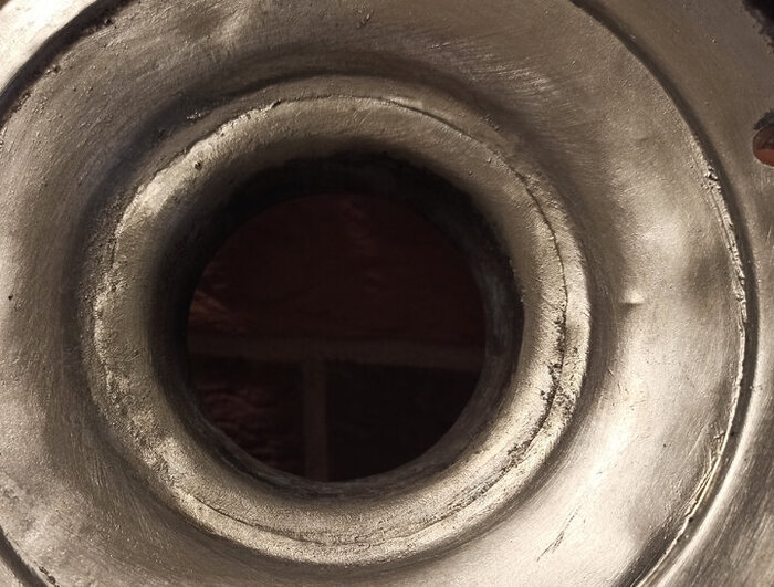 Место пайки изнутри