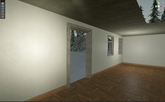 ранняя версия дома с первыми текстурами