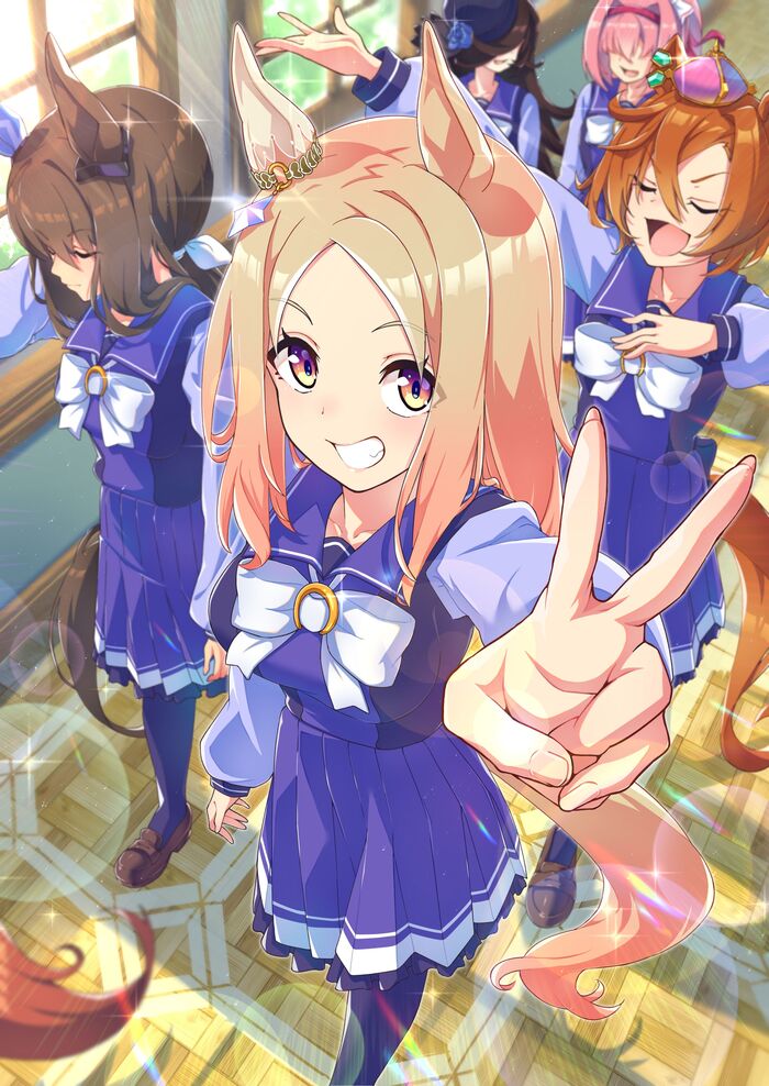    , Anime Art, Uma Musume Pretty Derby, Narita Top Road, Tm Opera o (Uma Musume), Admire Vega, Rice Shower, Haru Urara, Animal Ears, 