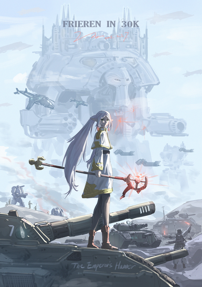  -  () Warhammer 40k, Frieren, Pixiv, , Anime Art, , , Sousou no Frieren, Warhammer, Wh Art, Legio Titanicus