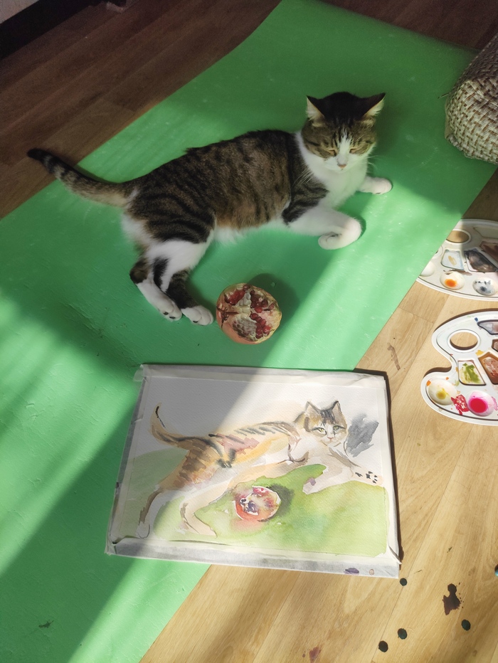 Утренняя зарисовка акварелью