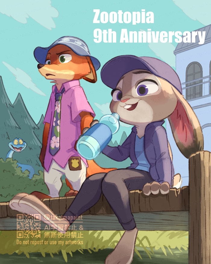9  ,   , Nick Wilde, Judy Hopps, , Takatmaorange, Andrejskalin, , , , ,  , 