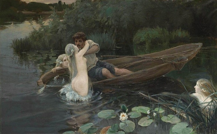 Иван Алексеевич Дженеев «Водные глубины. Омут», 1907 г.
