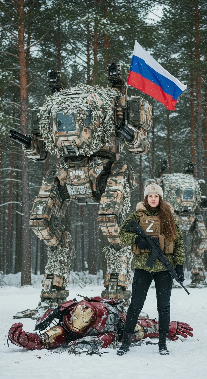 Cute Russian mech-warriors and their combat swallows :) - My, Neural network art, Neural Networks, Girls, Strong girl, The soldiers, March 8 - International Women's Day, War, Russian fiction, Fantasy, Science fiction, Mechwarrior, Combat Robot, Robot, Military equipment, Russia, iron Man, Longpost, Marvel