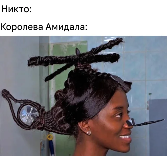 Her hair salon bills are probably through the roof. - Picture with text, Memes, Star Wars, Padme Amidala, Прическа