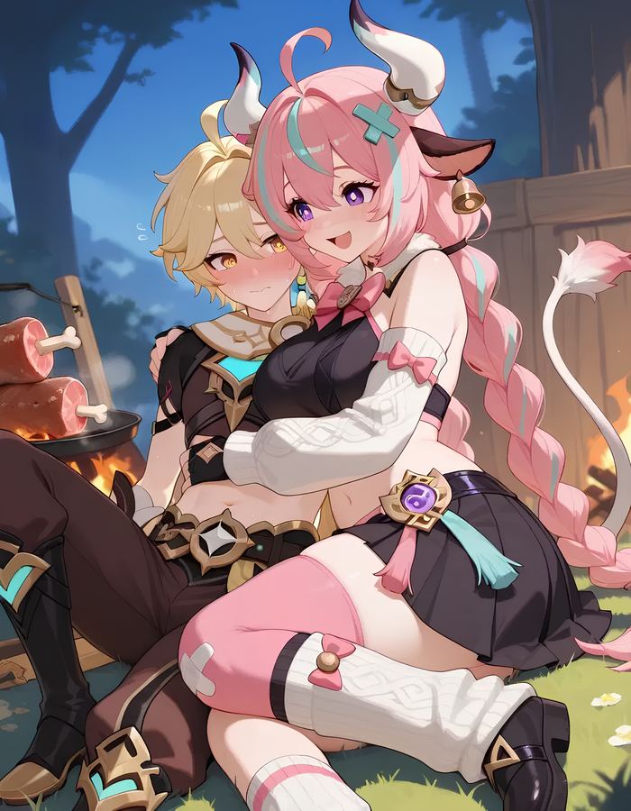    , , Genshin Impact, Anime Art, Aether (Genshin Impact), Varesa, ,   , Animal Ears, , ,  , , , ,  