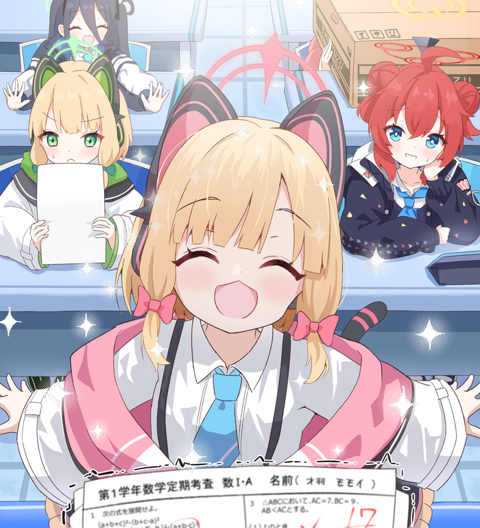  Blue Archive, Saiba Momoi, Saiba Midori, Tendou Alice, Hanaoka Yuzu, Konuri Maki, Anime Art, Game Art, , , 