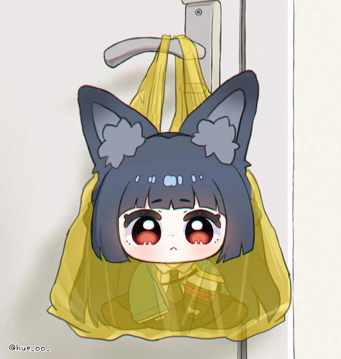 ... , Anime Art, , , Zenless Zone Zero, Hoshimi Miyabi (zzz), Animal Ears, 2D vs 3D, , , 