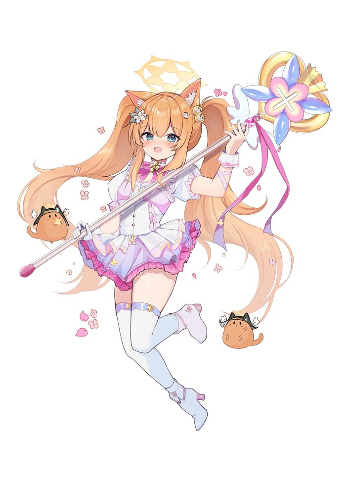 Iochi Mari #014 , Anime Art, Blue Archive, Iochi Mari, Animal Ears, ,  , , , , , 