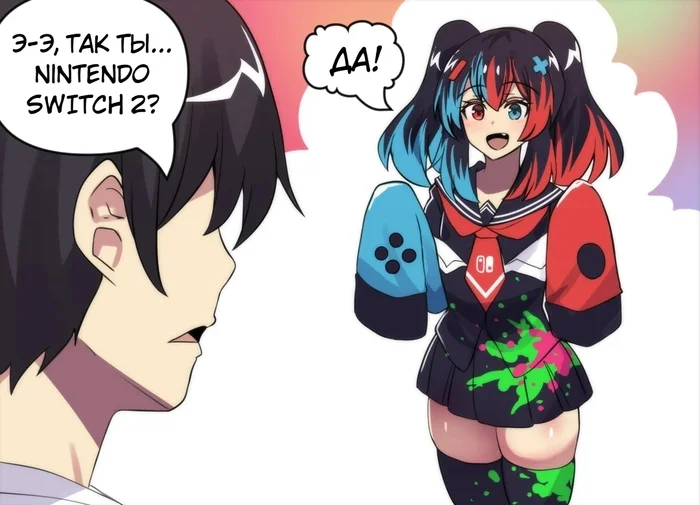 Nintendo Switch 2 - My, Translated by myself, Comics, Humor, Nintendo switch, Humanization, Merryweather, Longpost