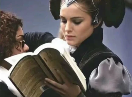 Without interrupting work - Natalie Portman, Study and work, Filming, Star Wars, The photo