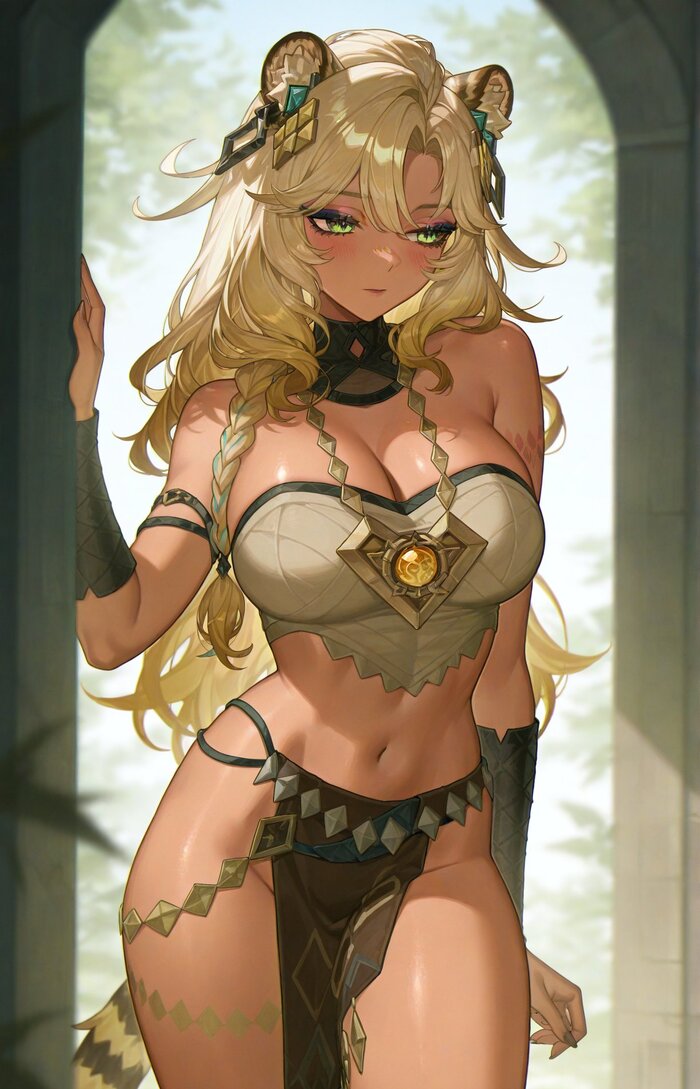 , Anime Art, , , Genshin Impact, Xilonen (Genshin Impact), Animal Ears, ,  , Timmytommy