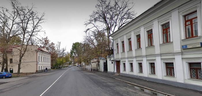 Товарищеский переулок в 2008 году. Вид от Добровольческого переулка. Яндекс.Панорамы.