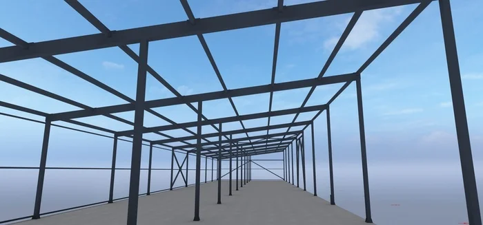 Construction of a canopy from a metal frame (dimensions 9x40x4.5m) + VIDEO of the construction process - My, Building, Metal structures, Builders, Shed, Science and technology, Design, Video, Vertical video, Short videos, Longpost, Welding