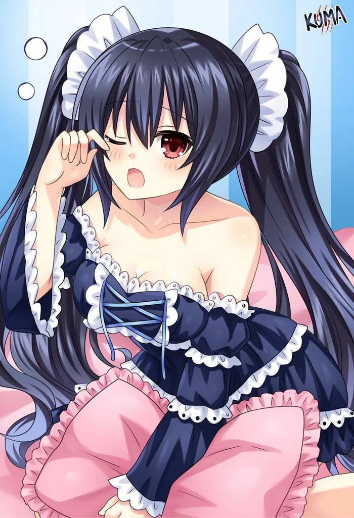 Noire - Anime art, Hyperdimension neptunia, Neptunia, Noire (Black Heart), Lewdkuma