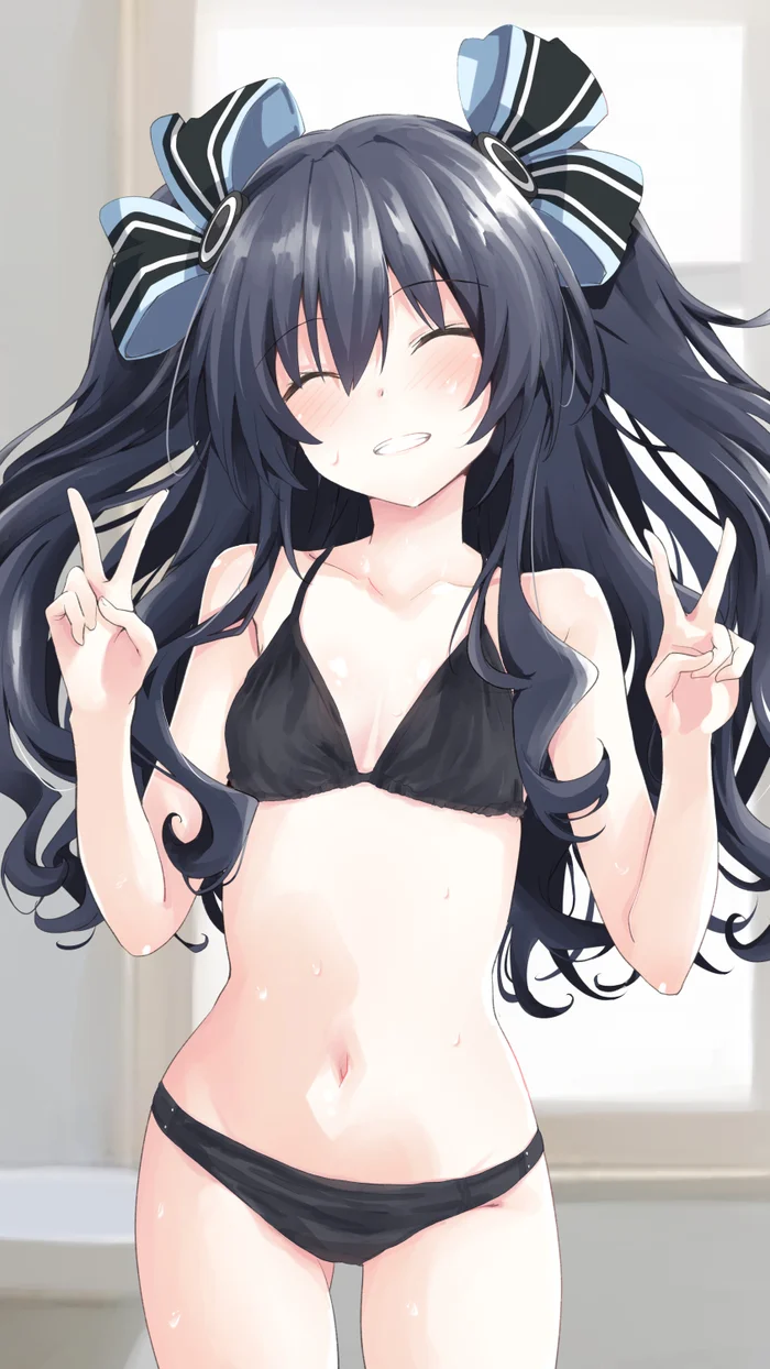 Uni - Anime art, Hyperdimension neptunia, Neptunia, Uni, Swimsuit, Iwasi-r, Longpost