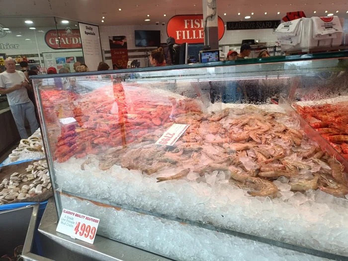 Рыбный рынок в Сиднее Австралия, Рынок, Рыба, Деликатес, Длиннопост