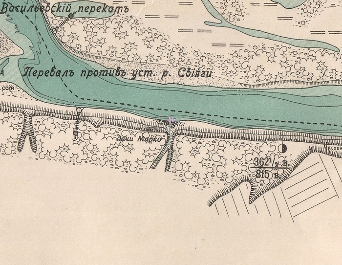 Лоцманская карта Волги 1911-1914 годов от Казани до Старой Майны.