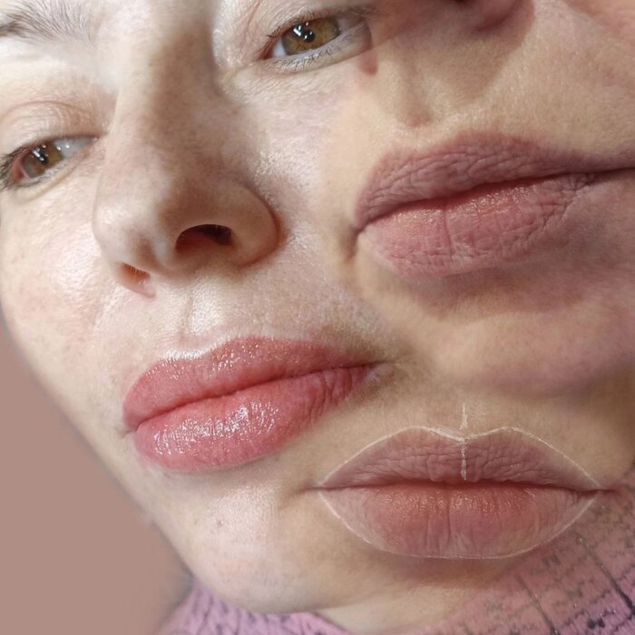 Акварельная техника губ