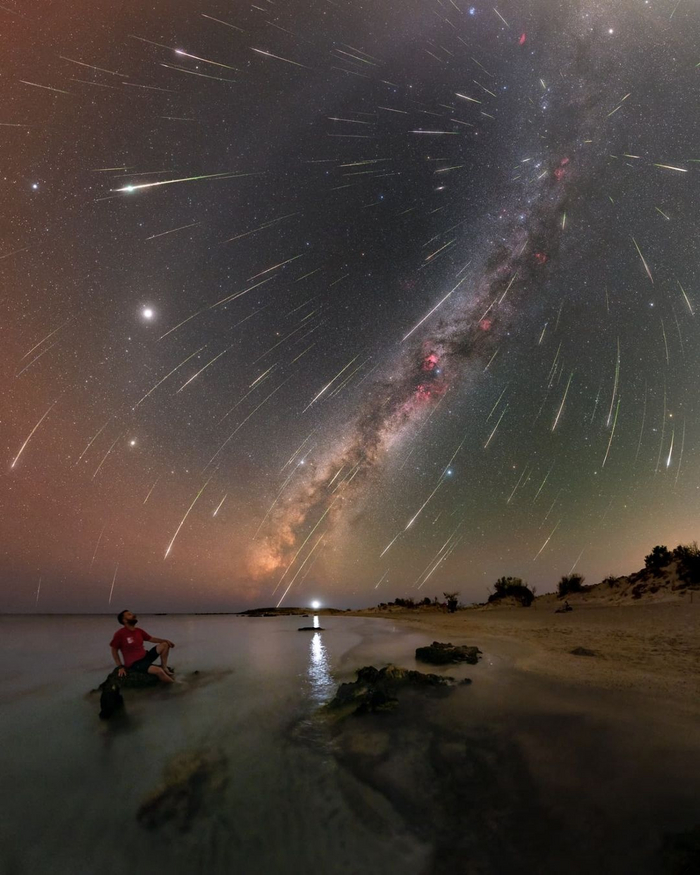 Метеорный поток Персеиды. Крит. Греция.