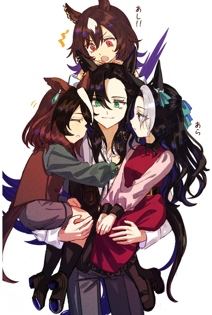           , Anime Art, Uma Musume Pretty Derby, Symboli Rudolph, Sirius Symboli, Mejiro Ramonu, Animal Ears, 