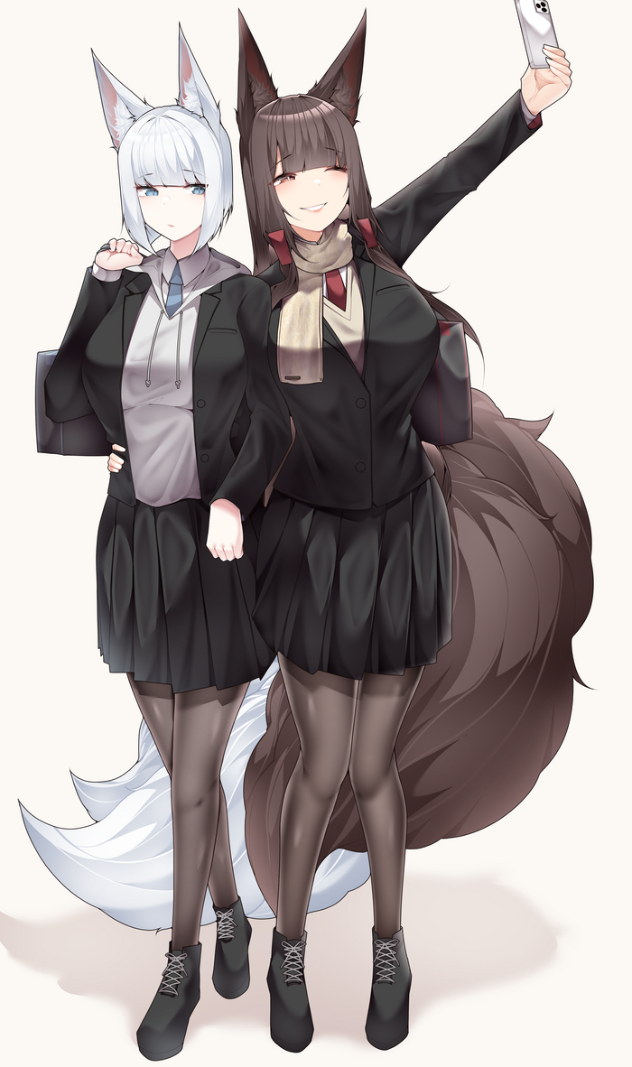    Samip, , , Anime Art, Azur Lane, Animal Ears, , , Kaga, Akagi