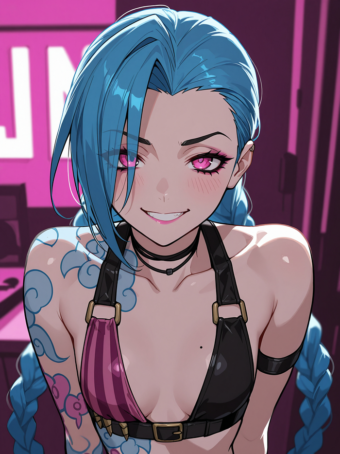   , Stable Diffusion, , Anime Art, Jinx, League of Legends,  , ,   