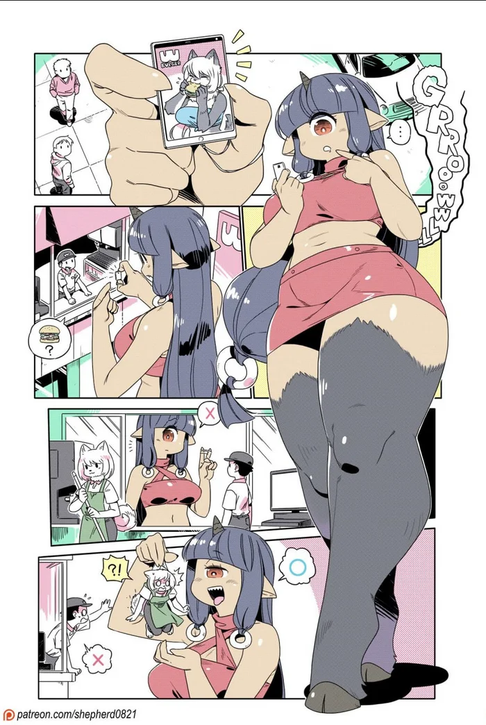 Продолжение поста «Бургаа» - Комиксы, Monster Girl, Shepherd0821, Аниме, Telegram (ссылка), Ответ на пост