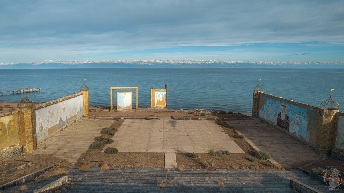 A giant grandfather on the mountain looks at how his descendants spent $1,000,000 on a fence and concrete yurts - we fly over Aalam-Ordo - My, sights, Abandoned, Local history, Travels, The photo, Longpost