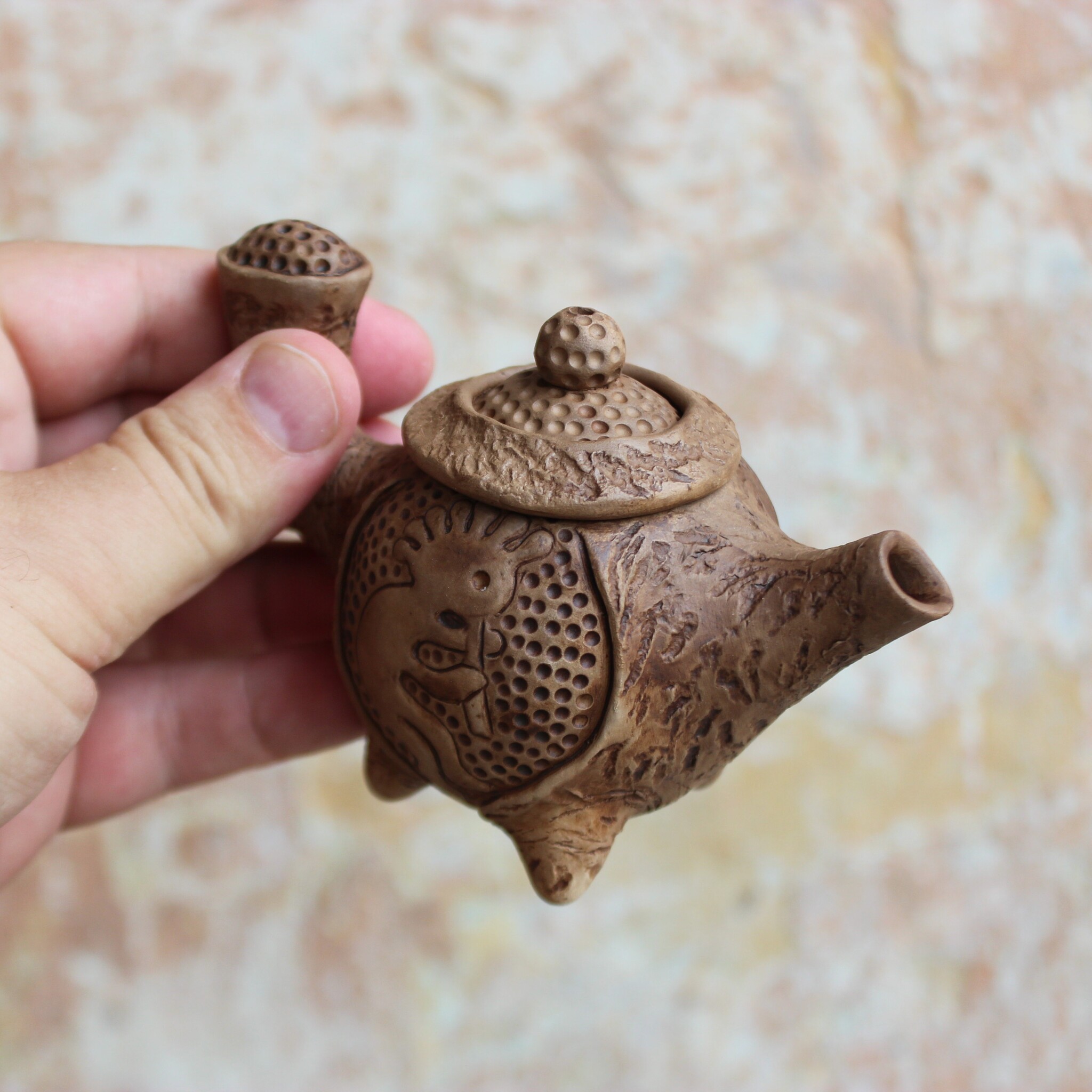 Pack of micro teapots - My, Ceramics, His own ceramist, Kettle, Needlework without process, Лепка, Decor, Longpost