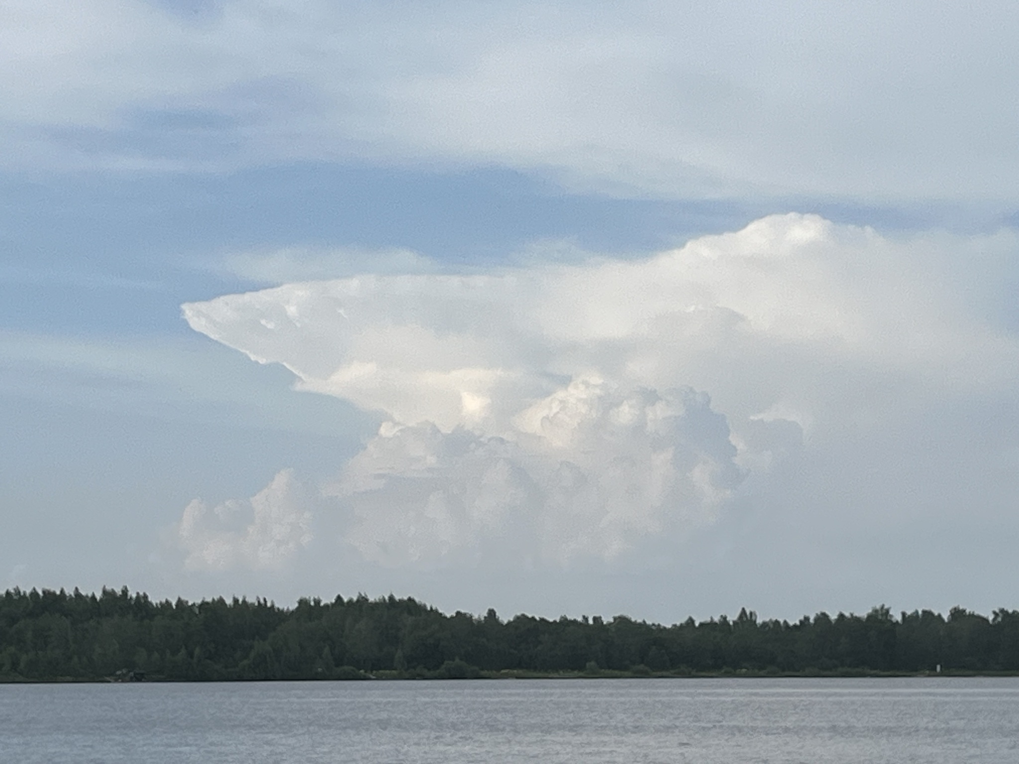 Just a shark cloud - My, Clouds, Nature, Fishing, Camping, Shark, Pareidolia, Sky, The photo