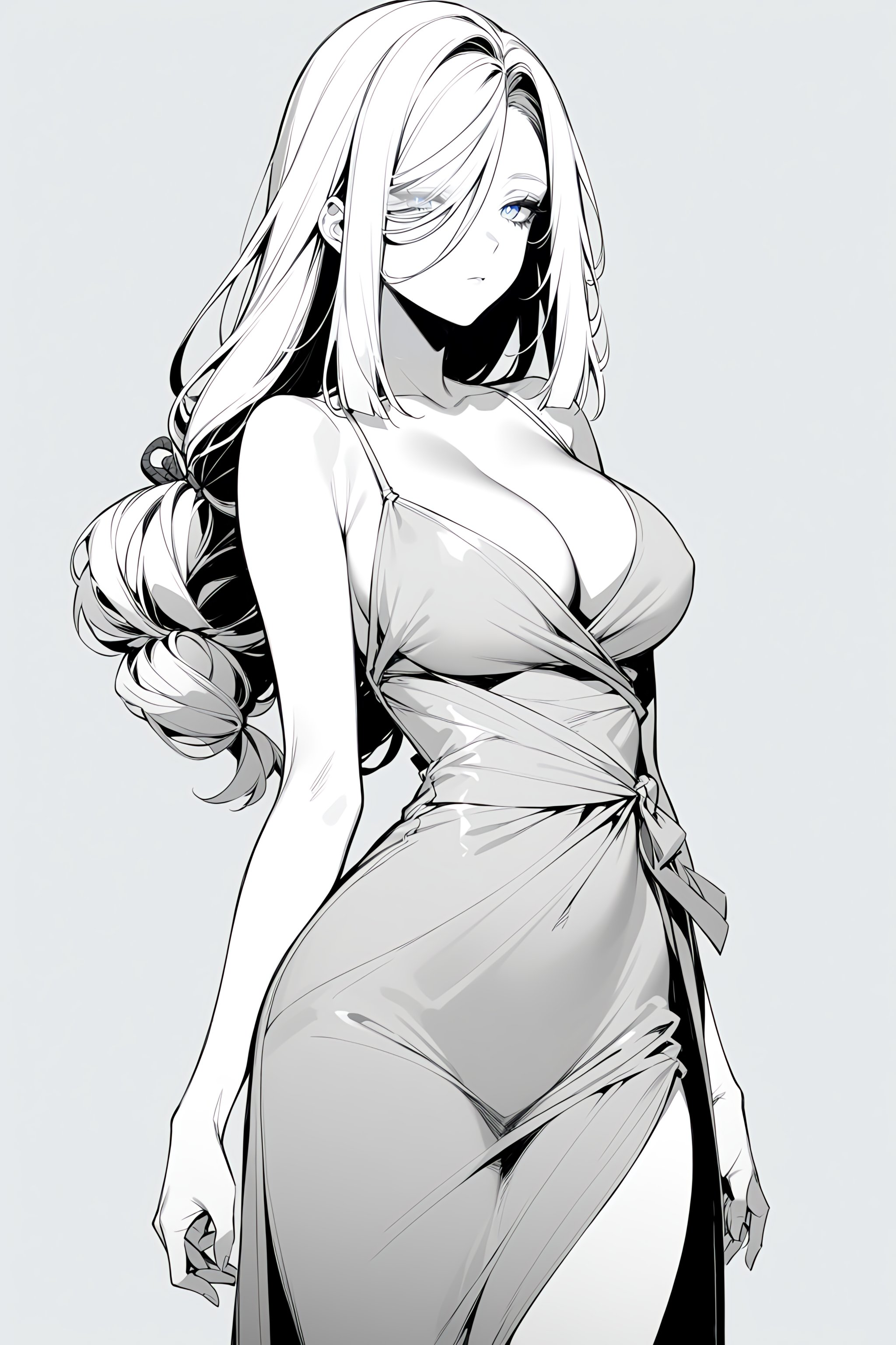 Shenhe - Genshin impact, Shenhe (Genshin Impact), Art, Girls, Games, Anime art, Anime, Neural network art, Black and white