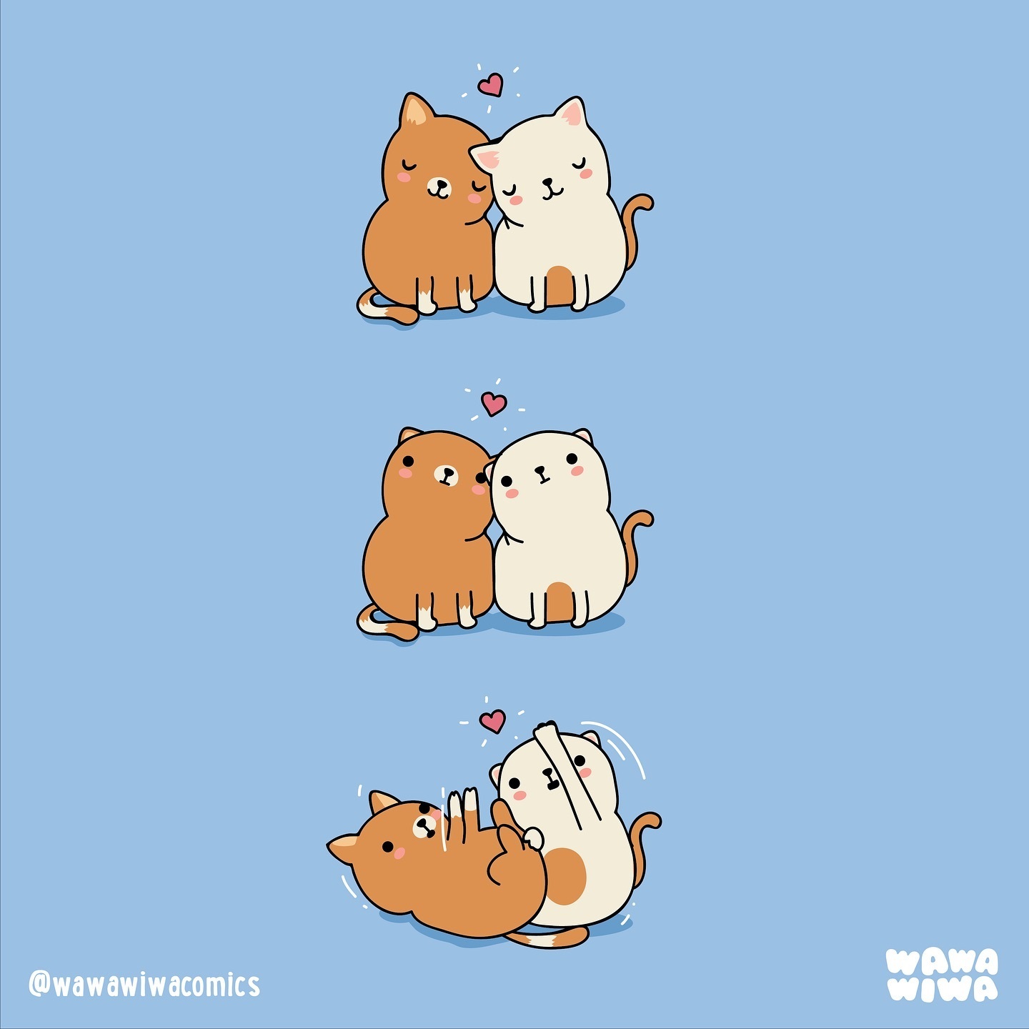 Play - Comics, cat, Heart, Love, Wawawiwa, My