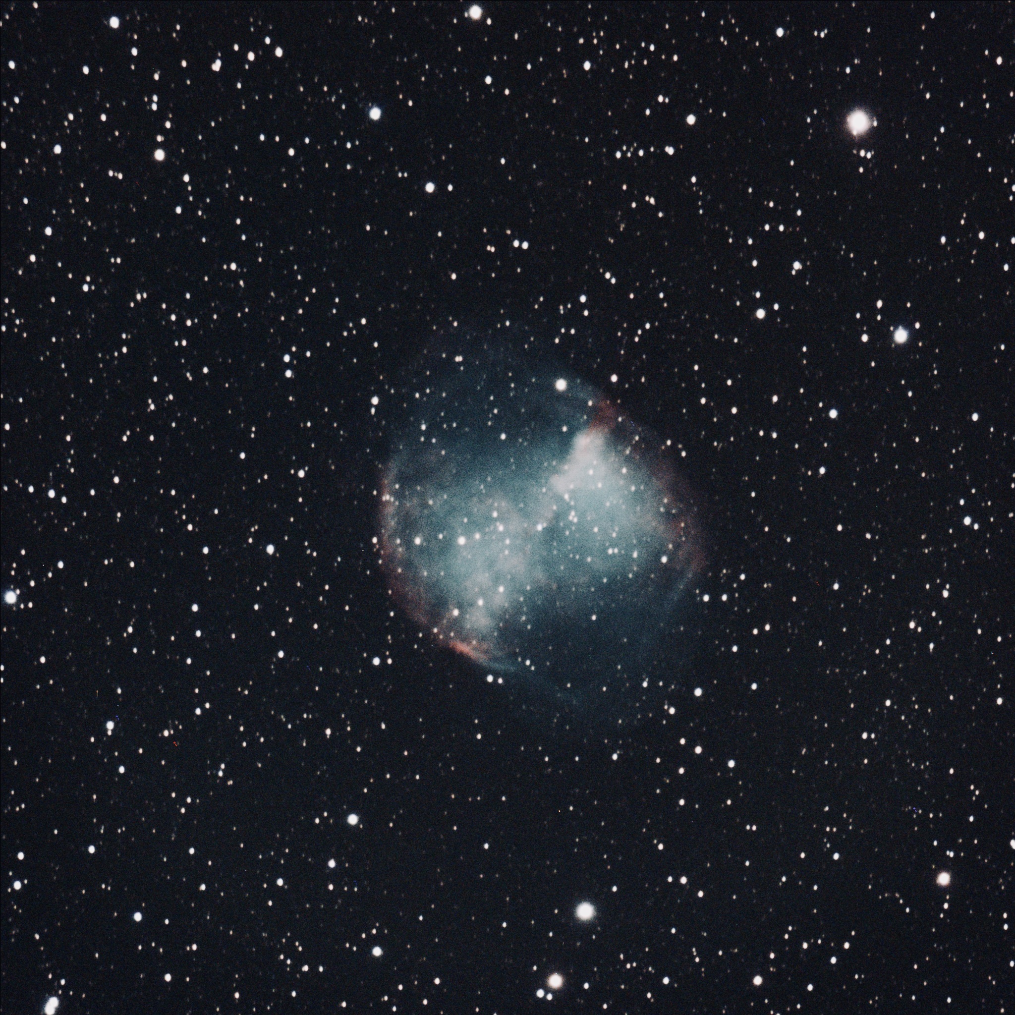 Планетарная туманность NGC 6853 (M27) показываю в любительский телескоп как она выглядит прямо сейчас - Моё, Астрономия, Космос, Телескоп, Звездное небо, Астрофото, Длиннопост