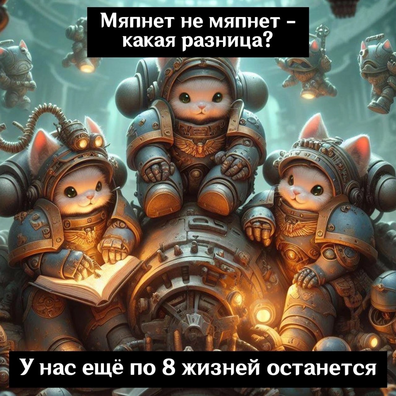 Котики) - Wh Humor, Warhammer 40k, Кот, Юмор, Длиннопост, Арты нейросетей