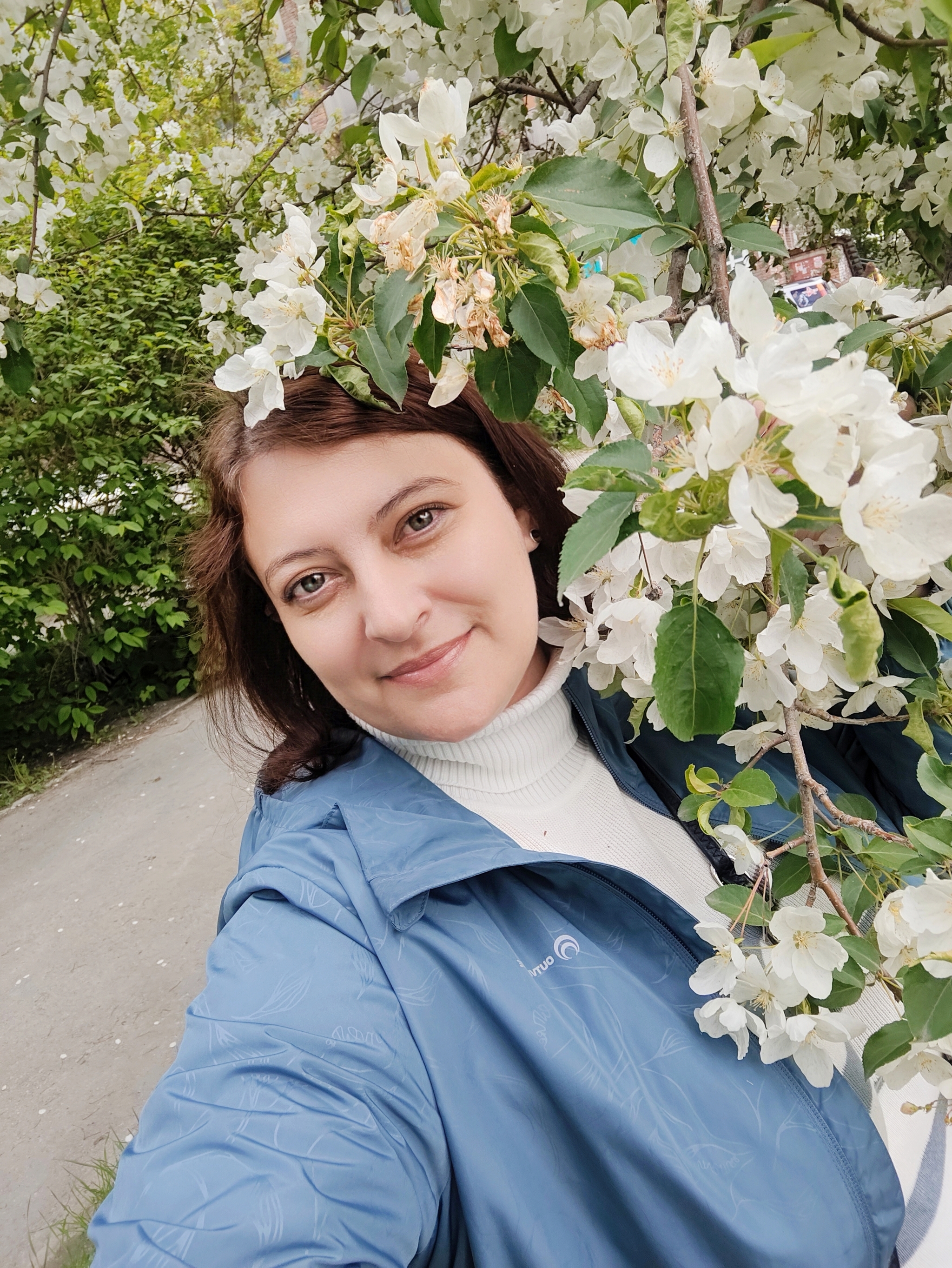 Lengthy spring - My, Novosibirsk, Apple tree, Mobile photography, Cold, Bloom, Longpost, Siberia