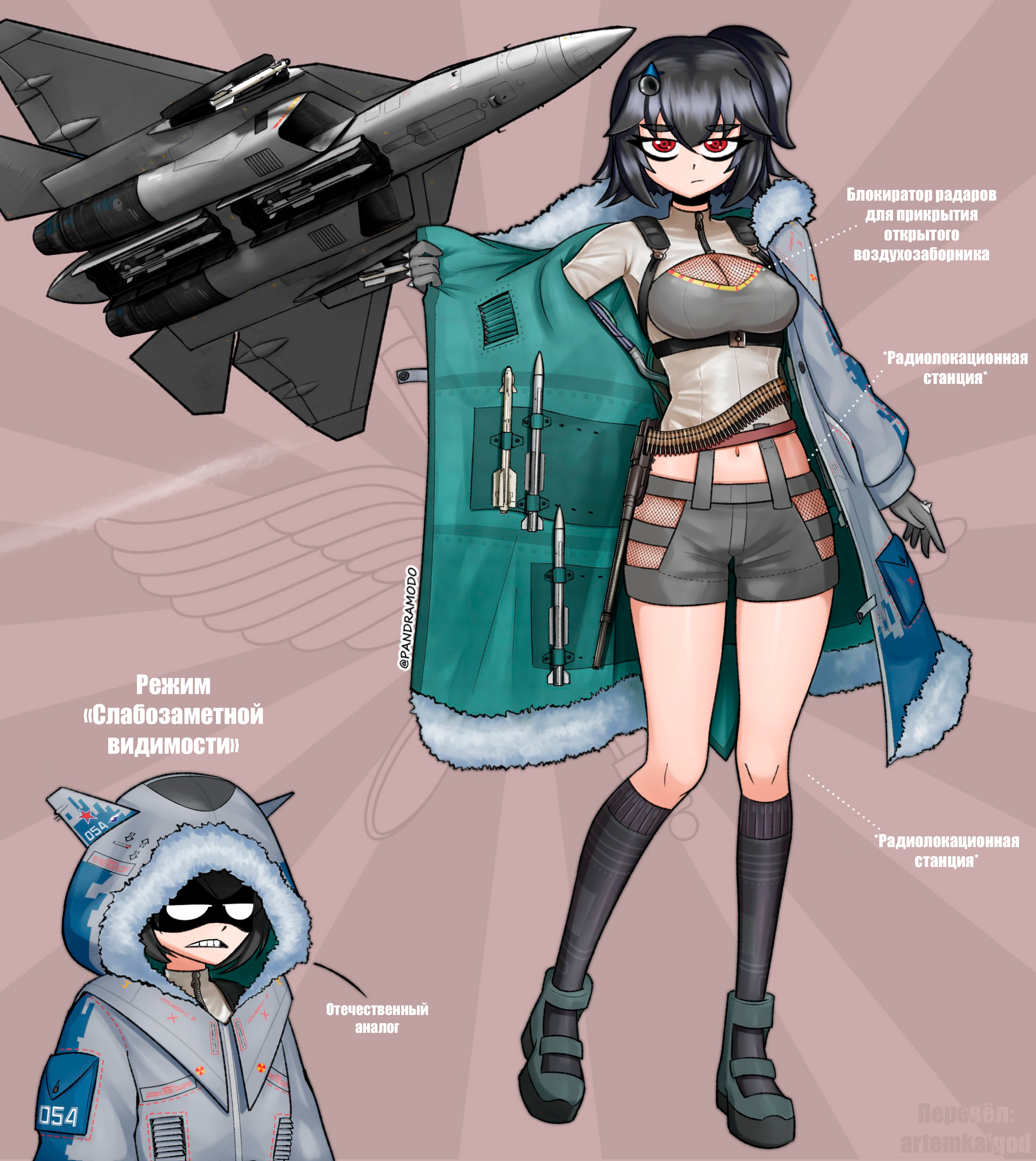 FELON - Translated by myself, Girls, Fighter, Airplane, Rocket, Aviation, Pilot, Comics, Military aviation, Military equipment, Anime, Flight, Twitter (link), Longpost, Su-57, Sukhoi T50