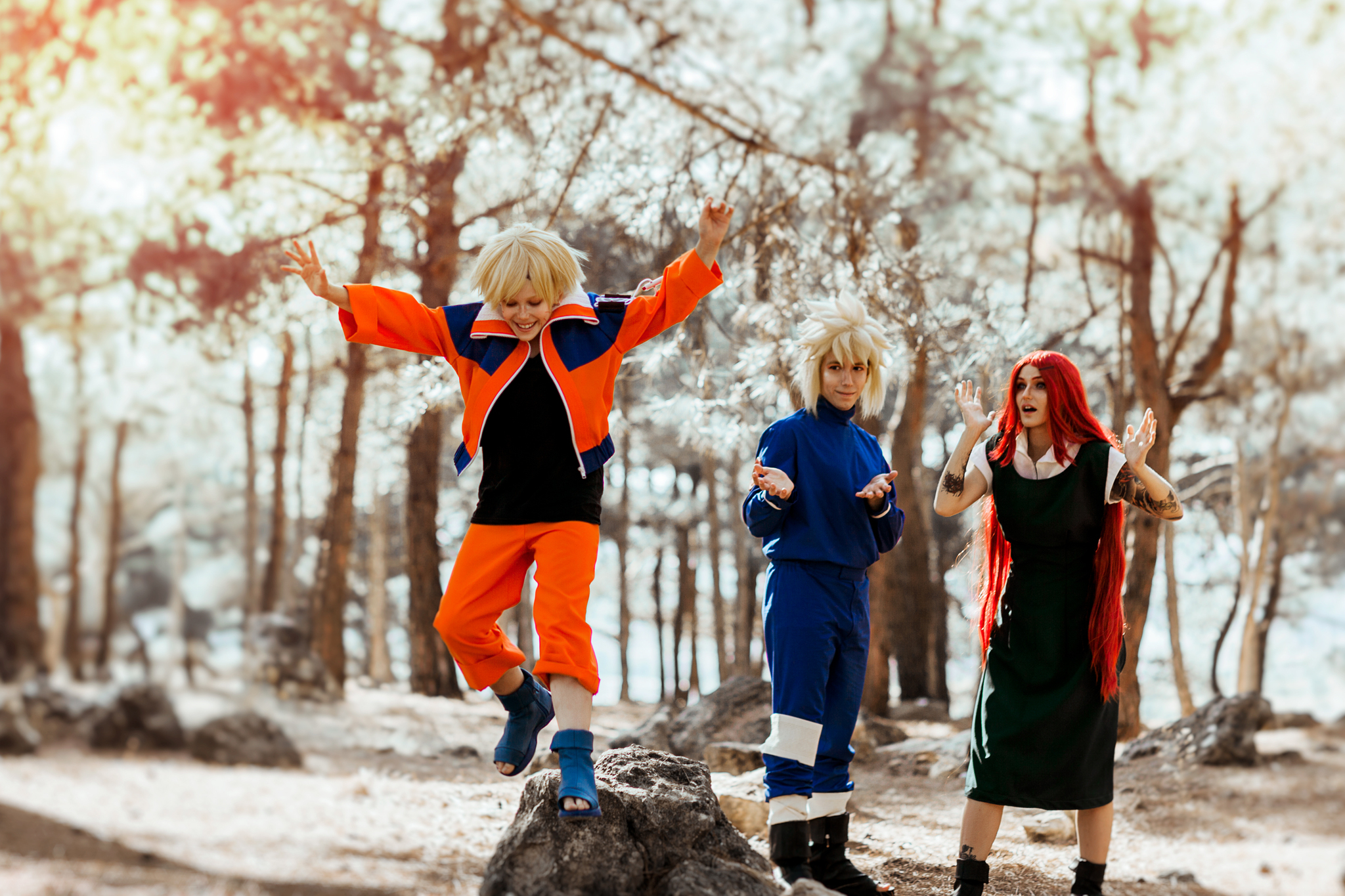 Family Cosplay (Naruto, Minato, Kushina) - My, Growing up, Cosplay, Anime, Cosplayers, Naruto, Children, Parents and children, Mum, Father, Shinobi, Family, Parents, Longpost, The photo