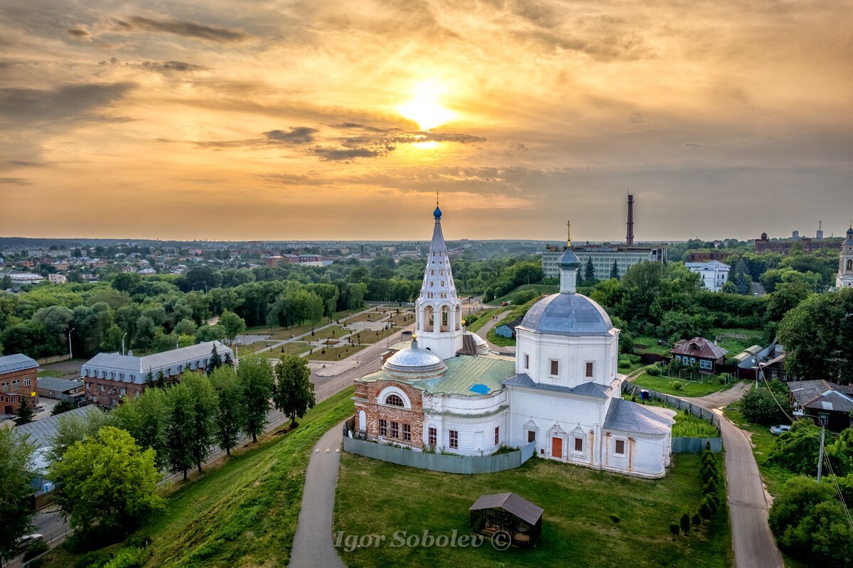 Trinity Cathedral in the Serpukhov Kremlin - My, The photo, Architecture, Sunset, Serpukhov, Kremlin