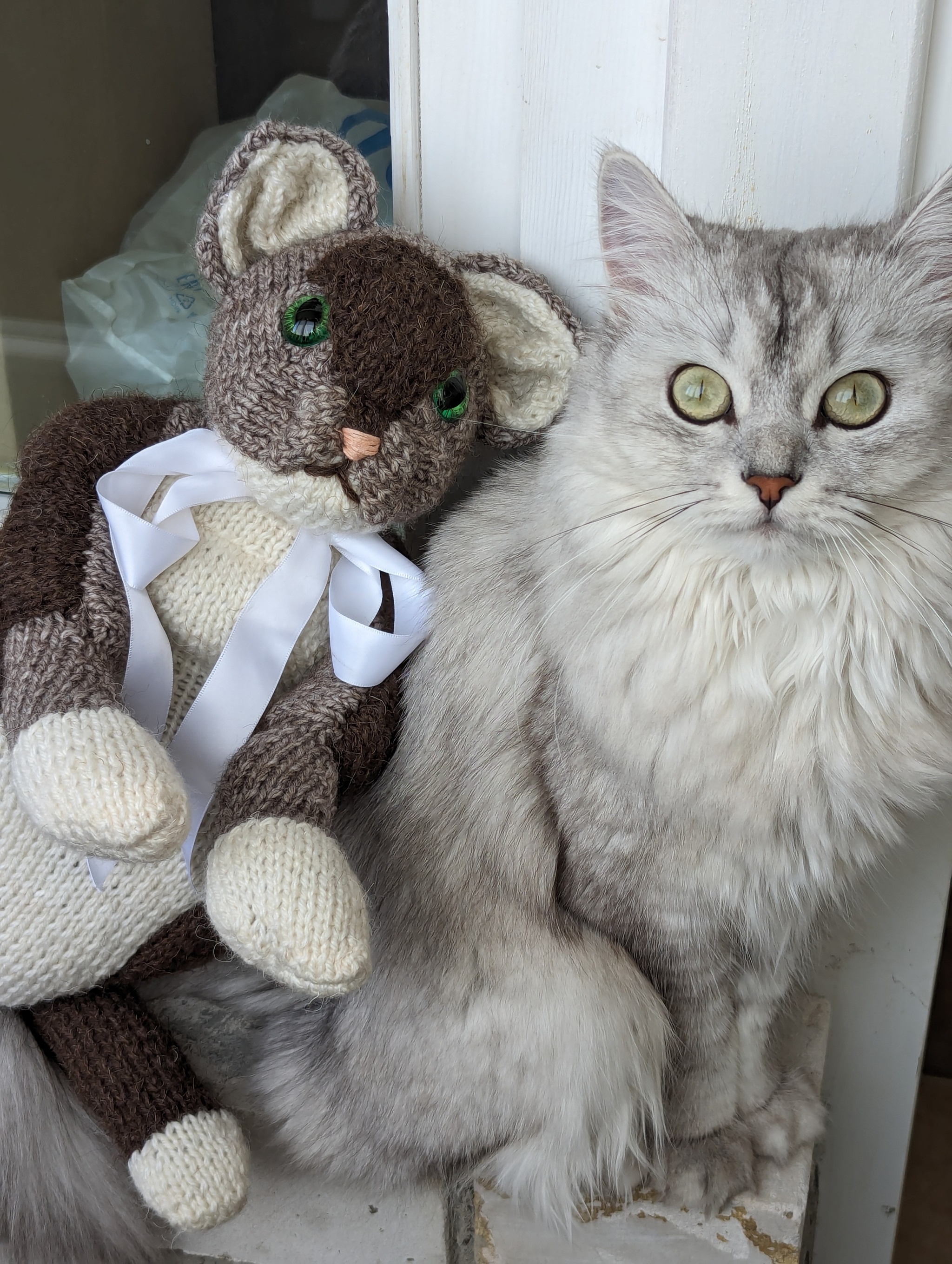 Third experience of a knitted cat - My, Friday tag is mine, Spokes, Knitted toys, Longpost, Amigurumi