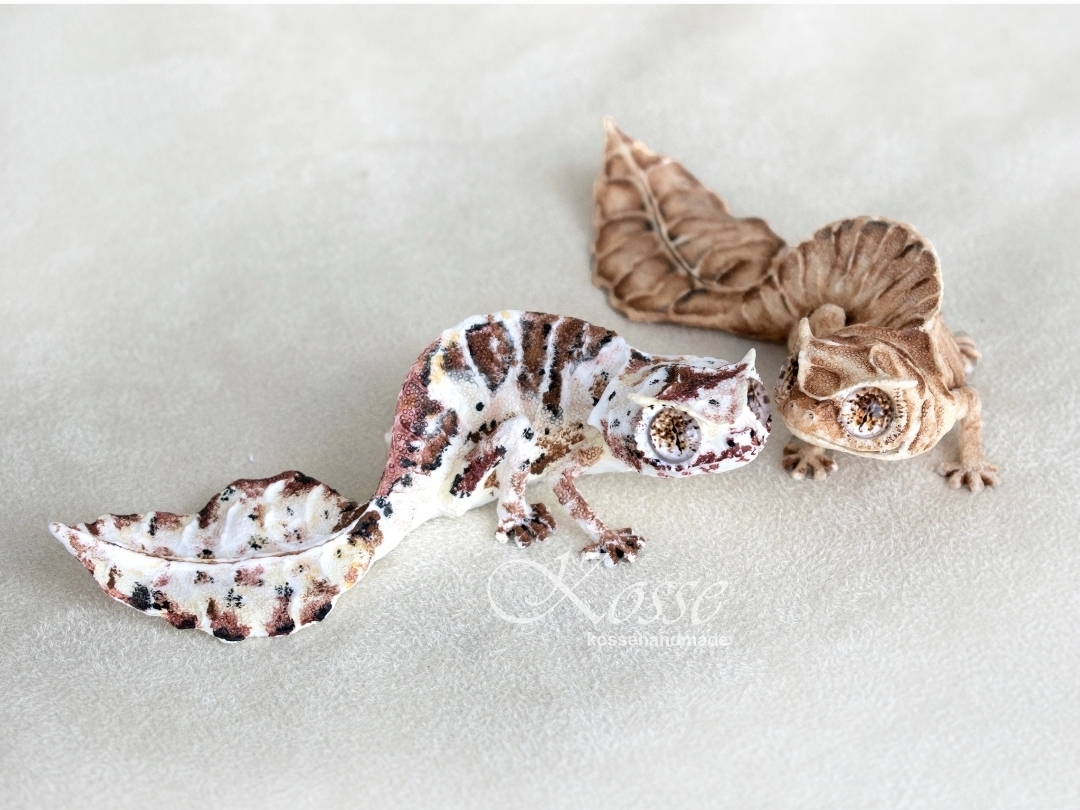 Leaf-tailed gecko, process - My, Handmade, Лепка, Needlework with process, Gecko, Lizard, Polymer clay, Friday tag is mine, Longpost