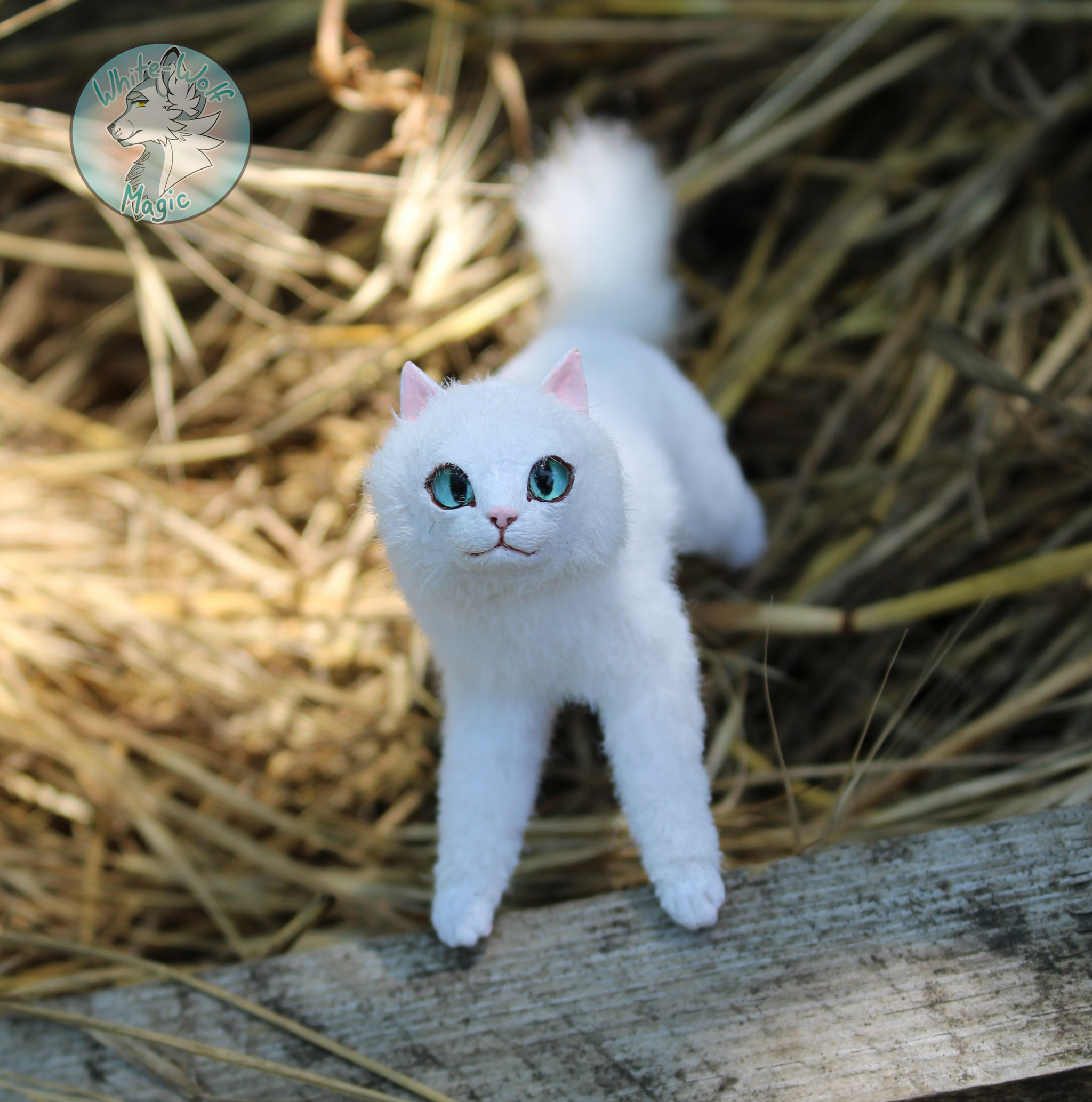 Mini cat in mixed media - My, Polymer clay, Needlework without process, Handmade, Author's toy, Artificial fur, Miniature, Longpost